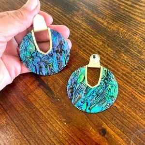 Diane Gold abalone shell earrings